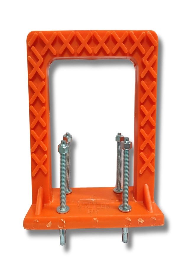 Efficacy PVC Rungs Water Tank Step Slump Step PVC Foot Step MS Rod 12 mm Length 165 mm Width 170 mm Thickness 25 mm for Construction Sites,UG Sump Tank, Swimming Pools,Underground Water Tank 5 Nos - Image 1
